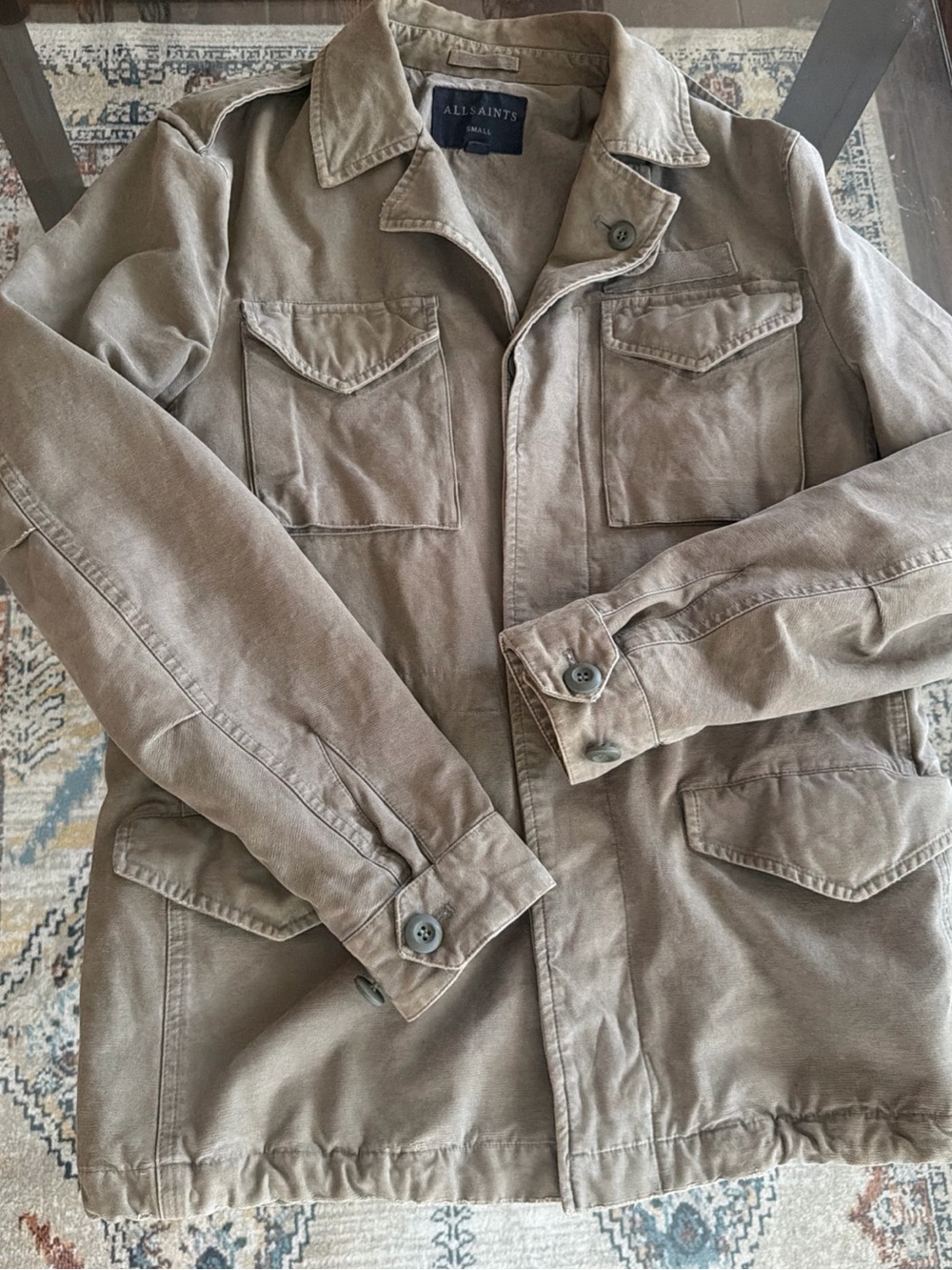 ALLSAINTS MANSE MILITARY FIELD Berra JACKET Small S SMALL GREEN EUC